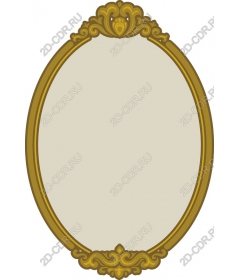 Vintage decorative oval frame and