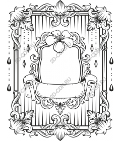 Vintage floral frame