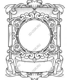  Elegant decorative frame in black and white