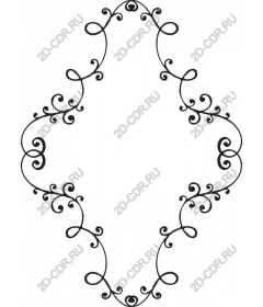  Elegant decorative frame-curl