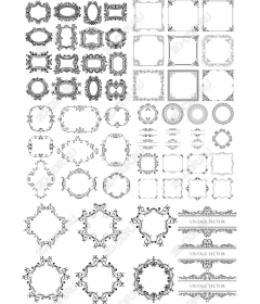 Винтажный набор - элегантная коллекция рамок и бордюров