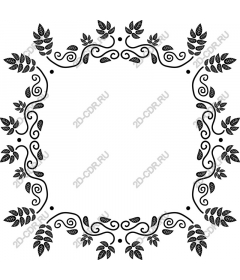 Vintage floral frame