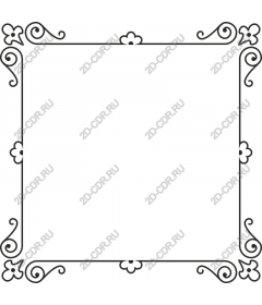 Vintage floral frame