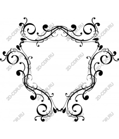 Elegant decorative floral frame