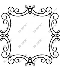 Elegant vintage frame-curl