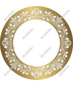 Gold floral frame