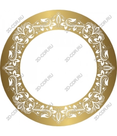  Elegant gold ornamental round frame