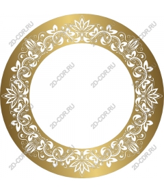 Gold floral frame-mandala