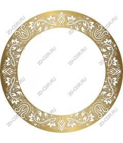 Decorative gold floral frame