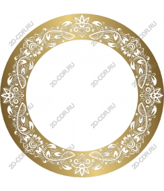 Gold floral frame