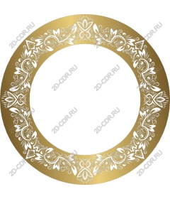 Gold round frame