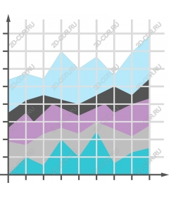  Красочный многослойный график данных