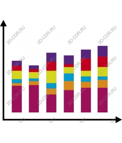  Цветная столбчатая диаграмма с накоплением
