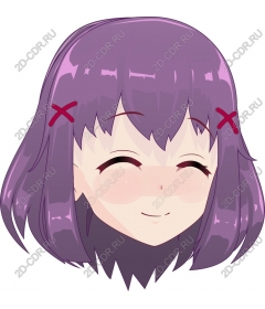  Charming character with purple hair