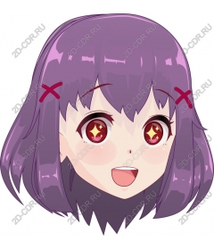 Anime character with glittering eyes