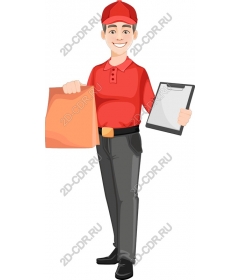 Cheerful staff delivery