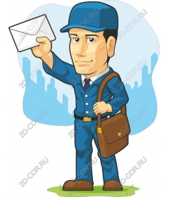 The mailman in and