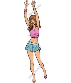 Dynamic dancing woman