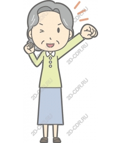 Exciting old woman