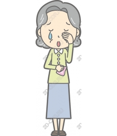  Emotional elderly woman