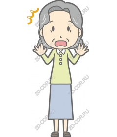  Surprised elderly woman