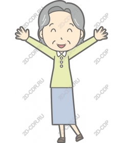  Bright and cheerful elderly woman