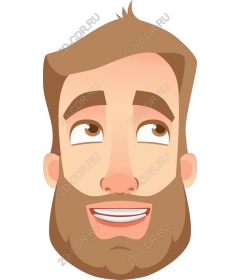 Cheerful bearded man