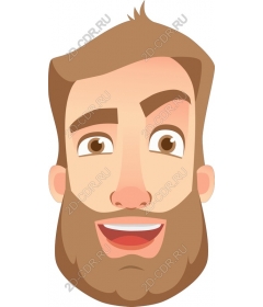 Cheerful bearded man
