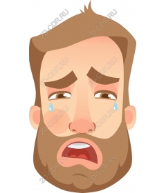 Sad bearded man