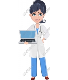 Cheerful female doctor