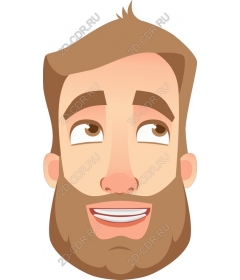 Cheerful bearded man