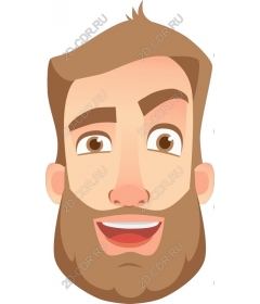 Cheerful bearded man