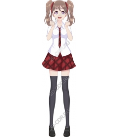  Bright anime schoolgirl