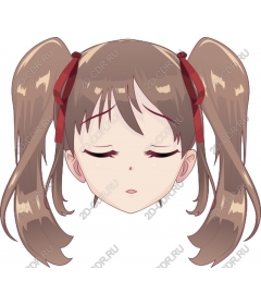  Adorable anime girl with ribbons