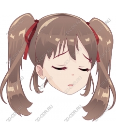 Adorable head anime character