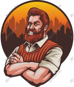 Urban bearded man