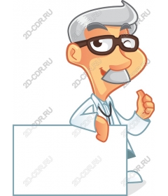 Friendly cartoon doctor