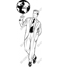 Businessman with globe