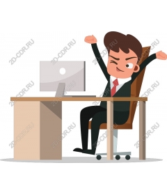 Happy holiday for businessmen