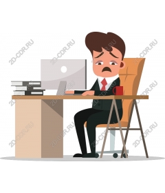  Frustrated office worker