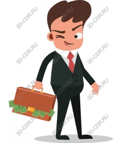  Confident businessman winks