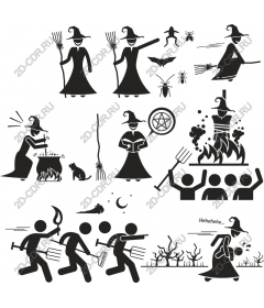  Collection of fancy witches
