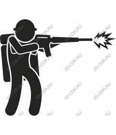  Energetic shooting figurine