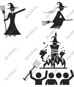  Collection of fancy witches