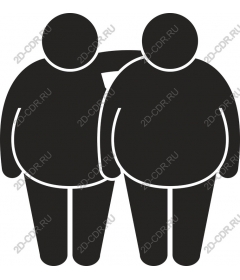 Two embracing figures