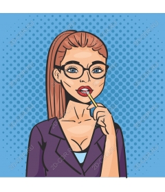  Confident woman with glasses