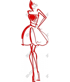  Chic red dress