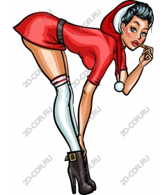  Festive Santa girl