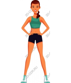 Dynamic fitness woman