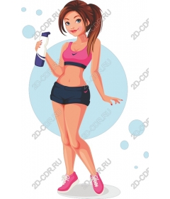 Energetic sporty girl